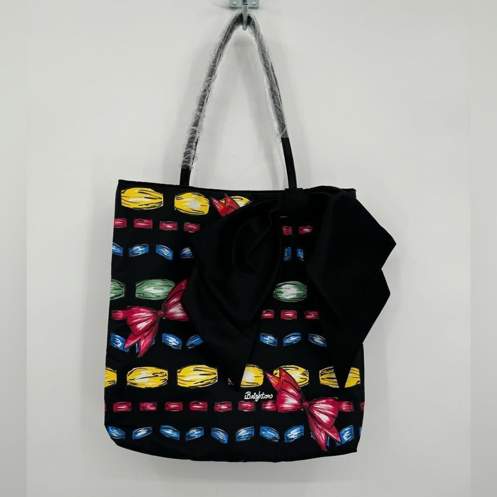 BRIGHTON Take a "Beau" Tote NWT Colorful‎ Fun Bows Deep